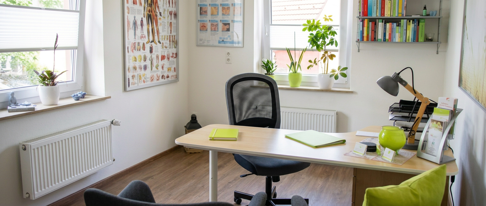 Behandlungszimmer Schreibtisch
